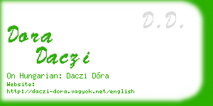 dora daczi business card