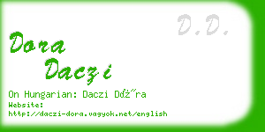 dora daczi business card